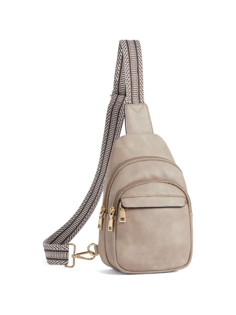 Leather Sling 1-grey Bag Women Small Crossbody Fanny Pack Shoulder Chest Bag